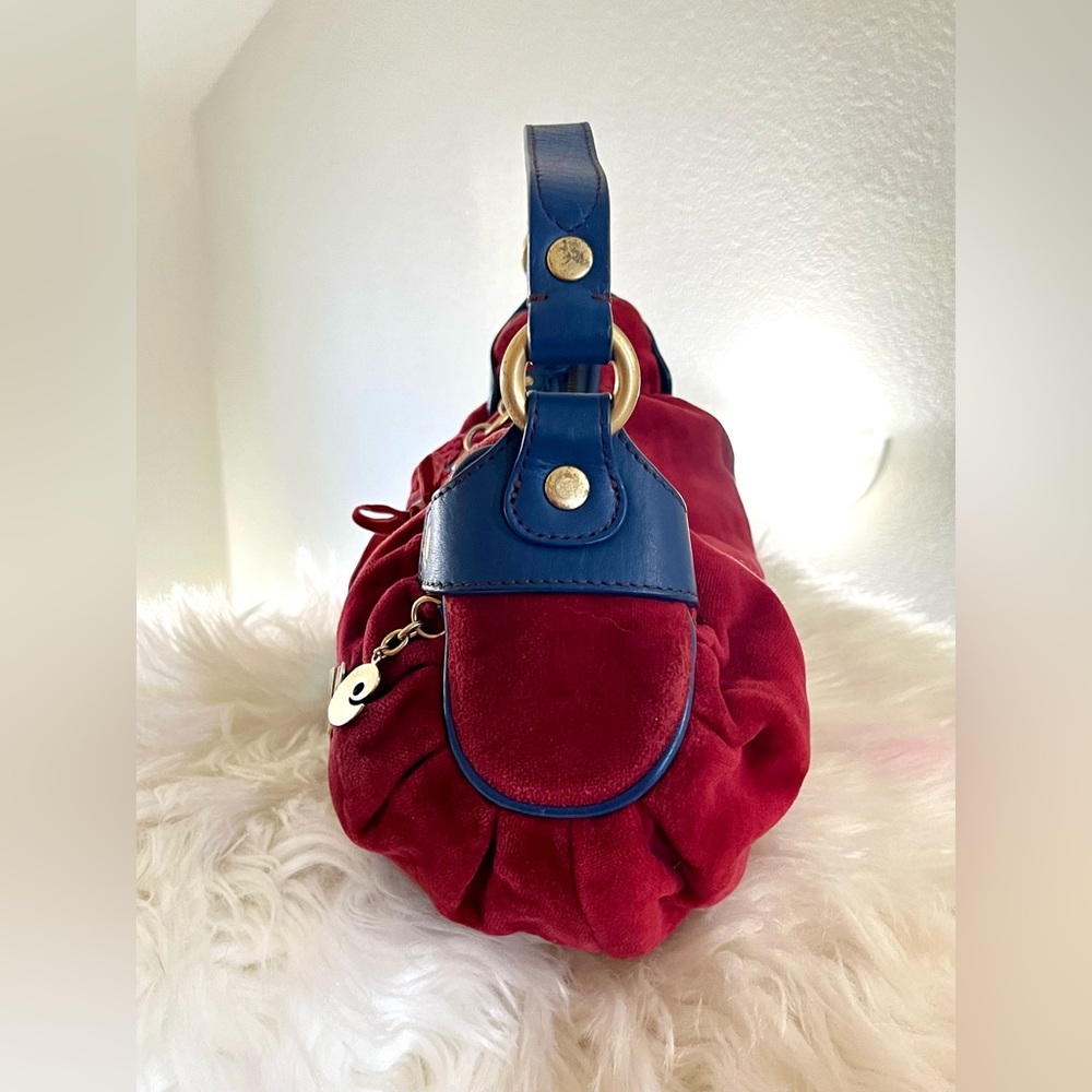 EUC Y2K Juicy Couture Red and Blue Satchel Bag Wristlet Set - Picture 6 of 12